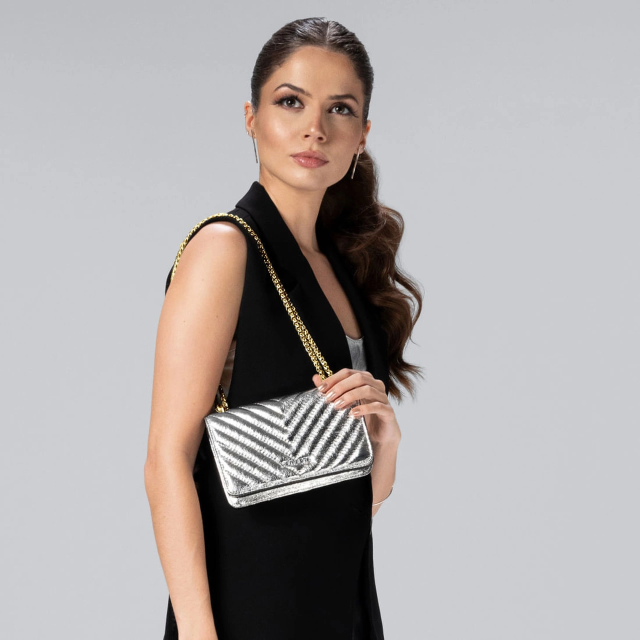 Bolsa Tiracolo Prata