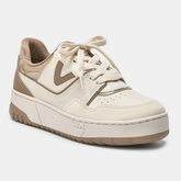 Tênis Casual Dourado e marrom e off white