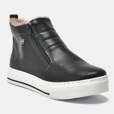 Tênis Abotinado Bege e preto