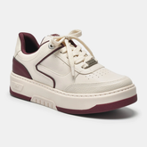 Tênis Casual Bordo e off white