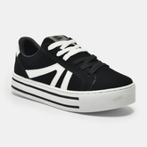 Tênis Casual Branco e preto