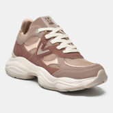 Tênis Casual Esportivo Bege e marrom e marrom claro