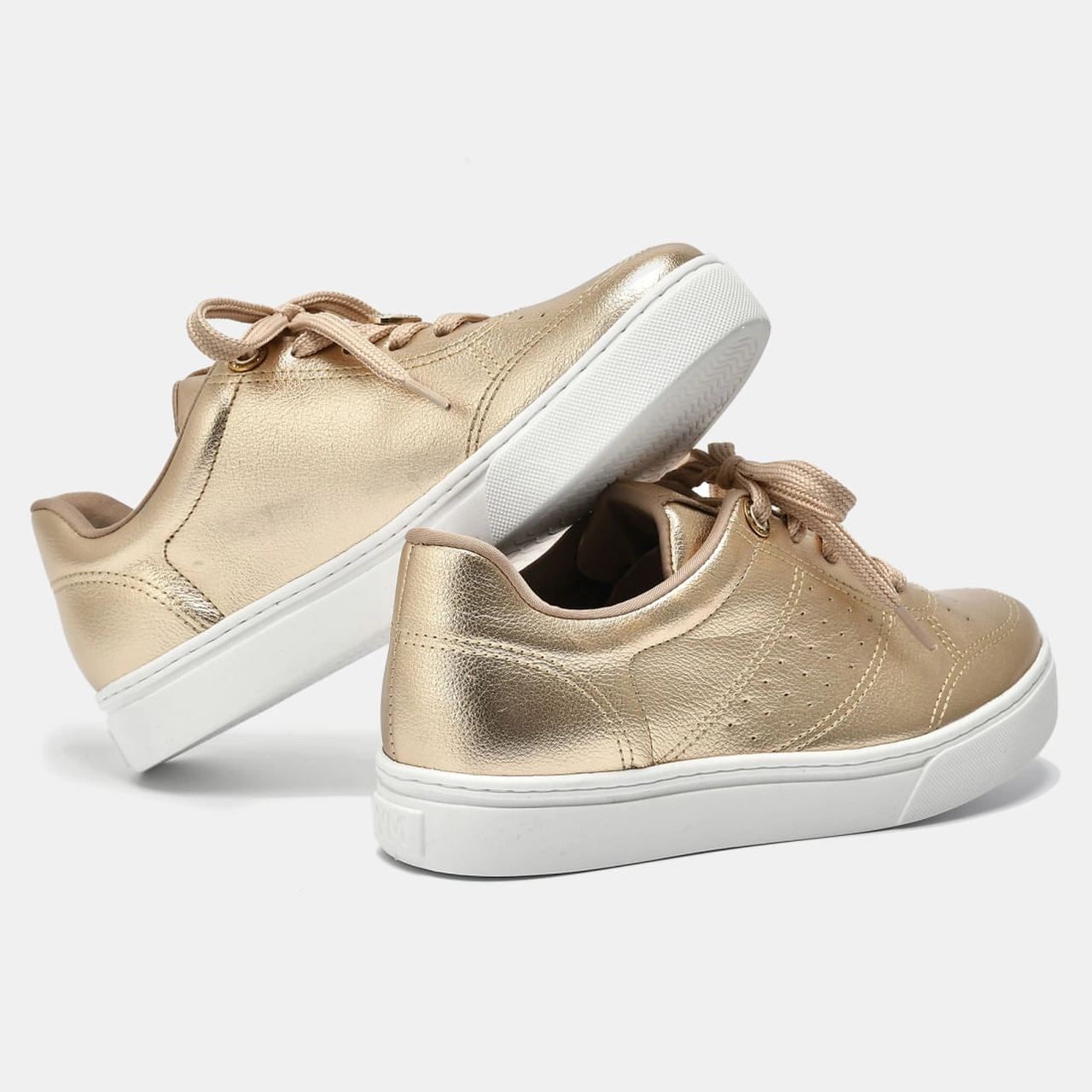 Tênis Casual Dourado