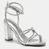 Sandália Social Prata