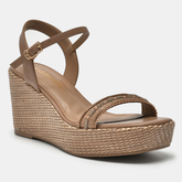 Sandália Anabela Marrom