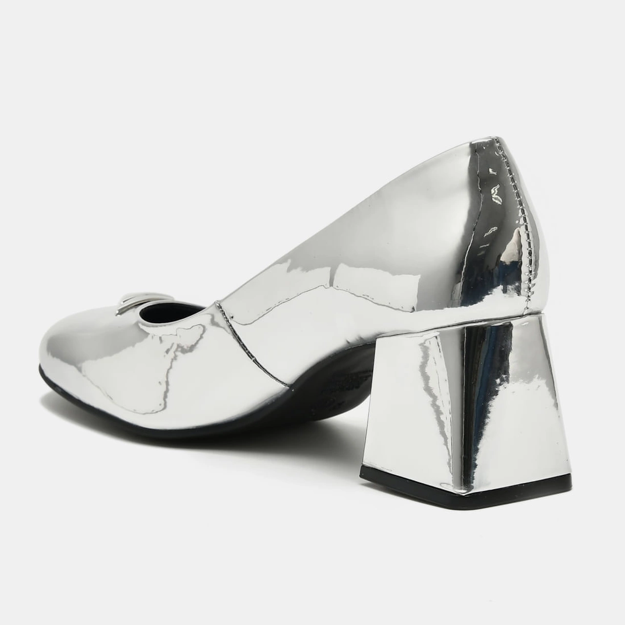 Sapato Scarpin Prata