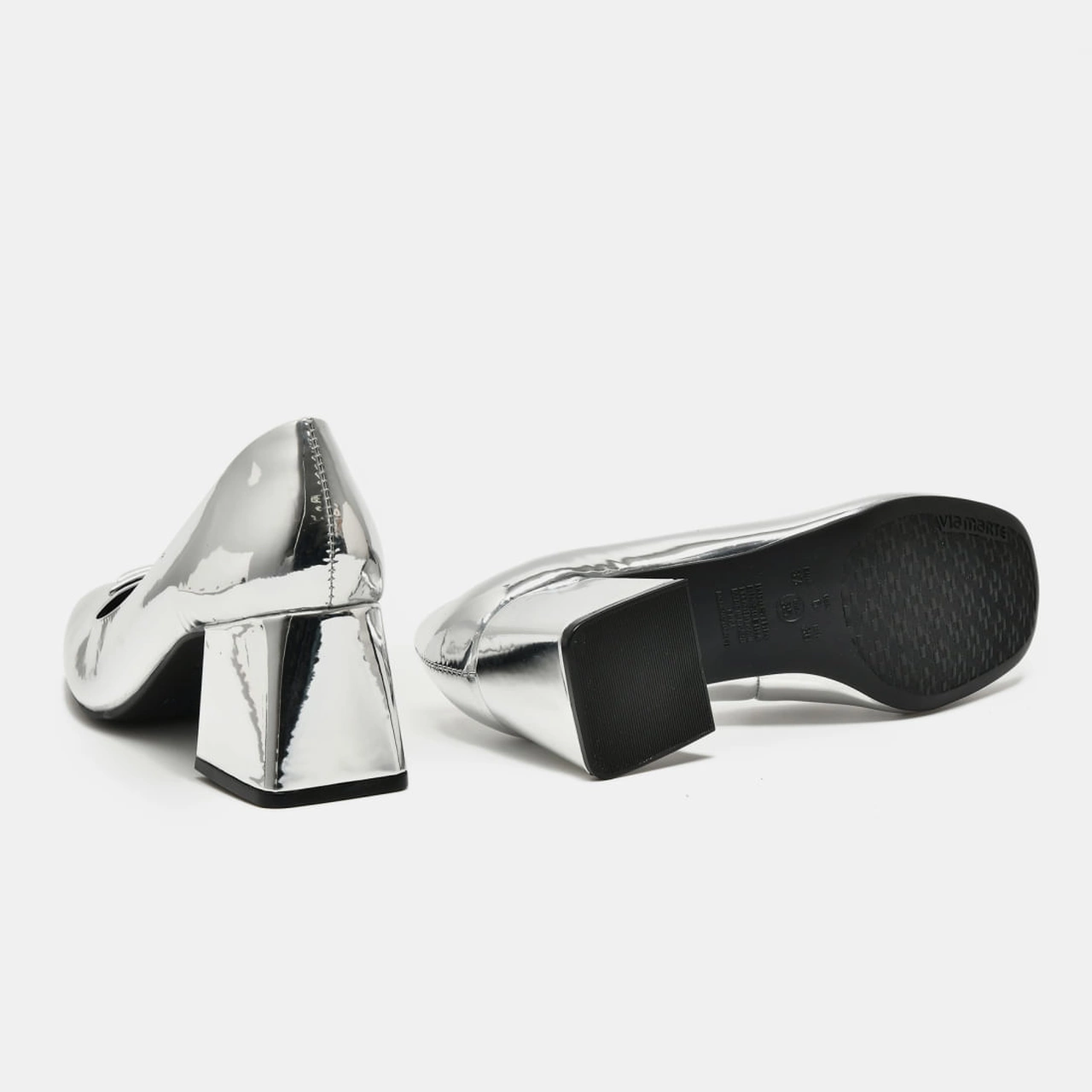 Sapato Scarpin Prata