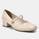 Sapato Mary Jane Bege