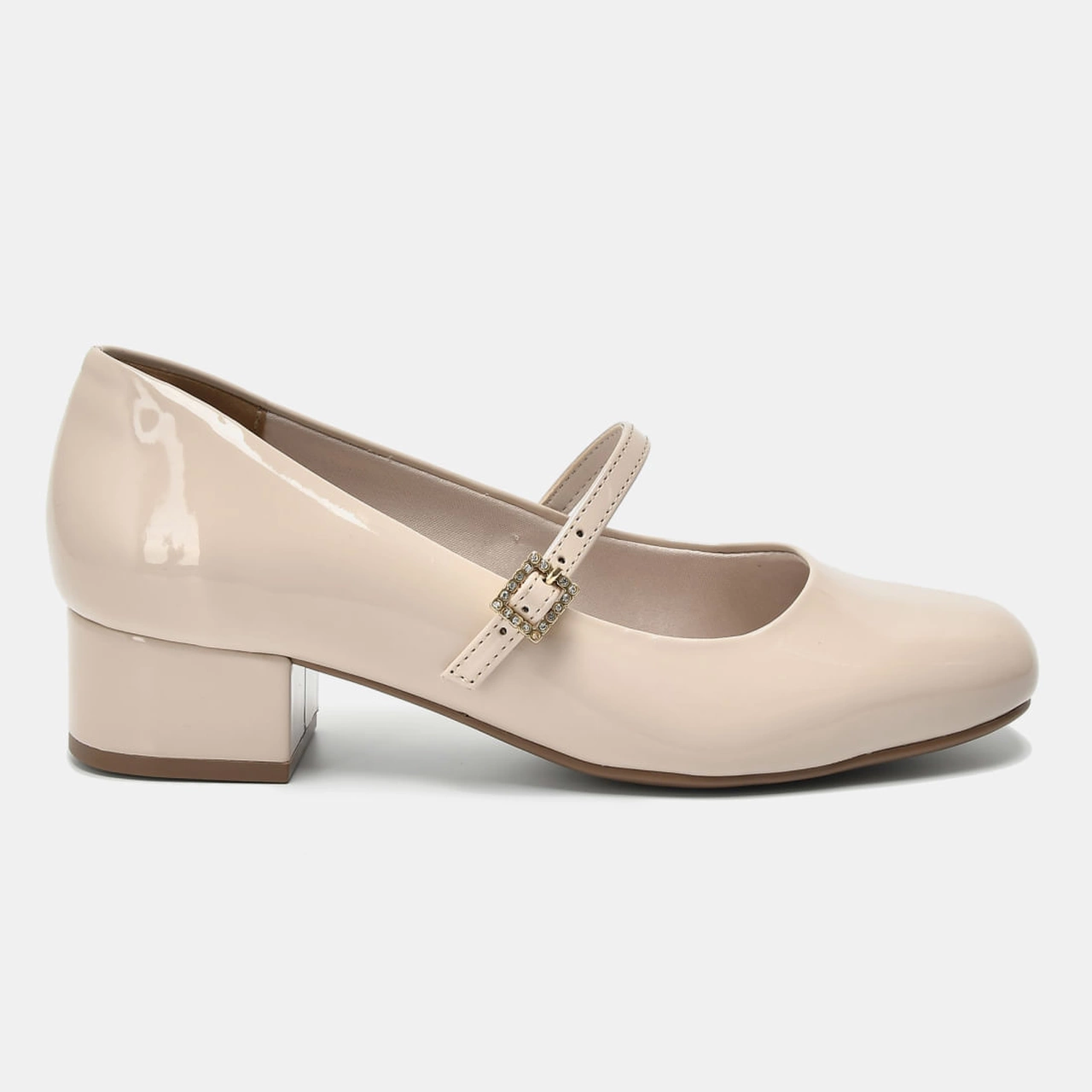 Sapato Mary Jane Bege