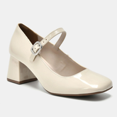 Sapato Mary Jane Bege