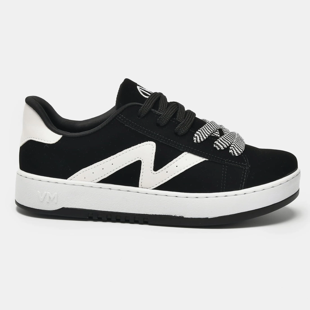 Tênis Casual Branco e preto