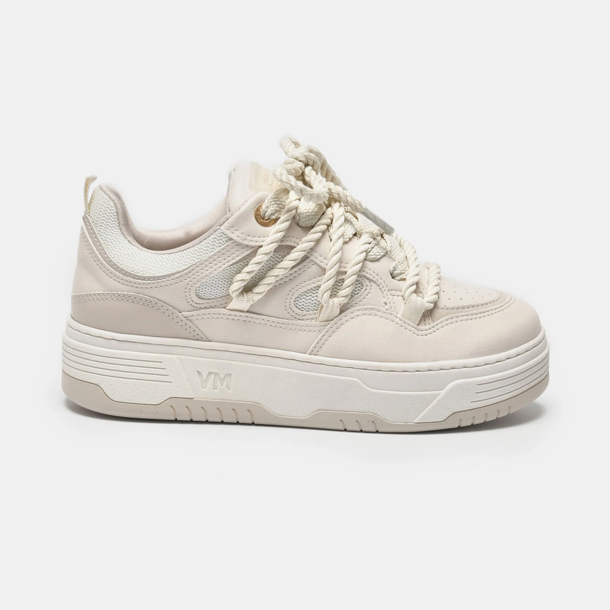 Tênis Street Bege e branco e off white