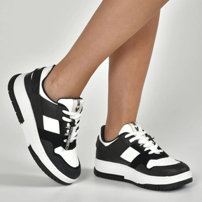Tênis Casual Branco e preto