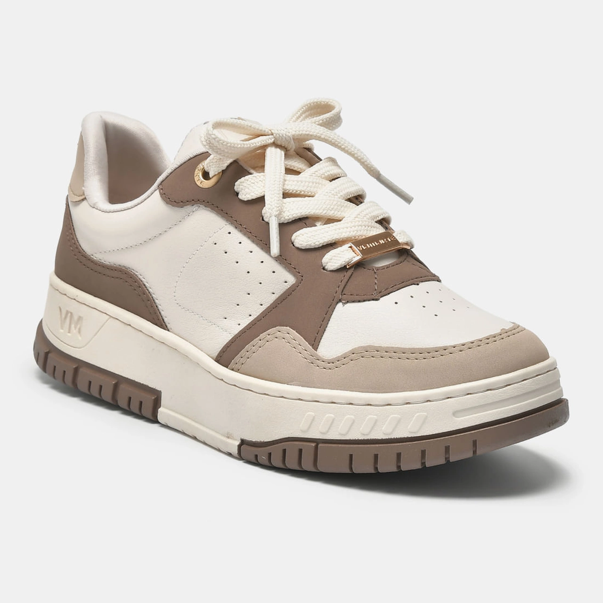 Tênis Casual Bege e marrom claro e off white