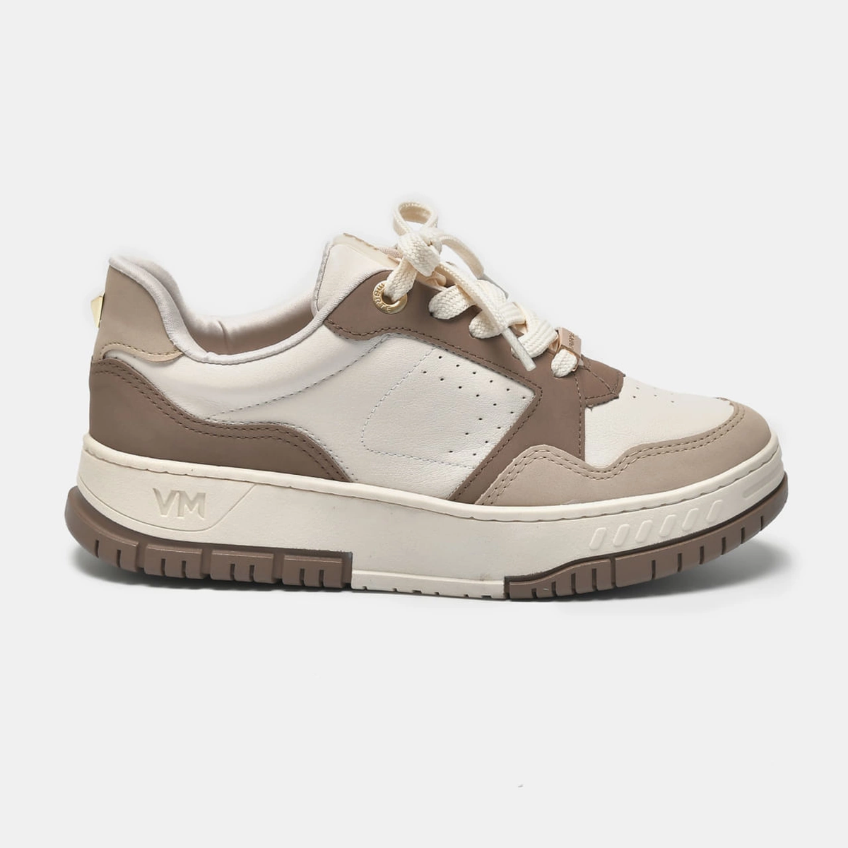 Tênis Casual Bege e marrom claro e off white