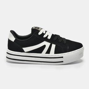 Tênis Casual Branco e preto