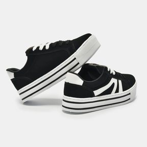 Tênis Casual Branco e preto