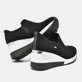 Tênis Casual Anabela Prata e preto