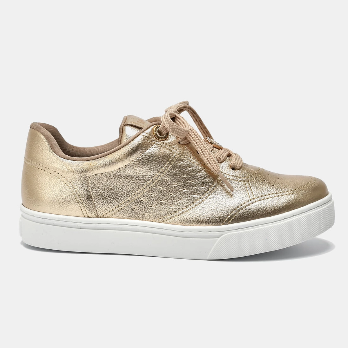 Tênis Casual Dourado